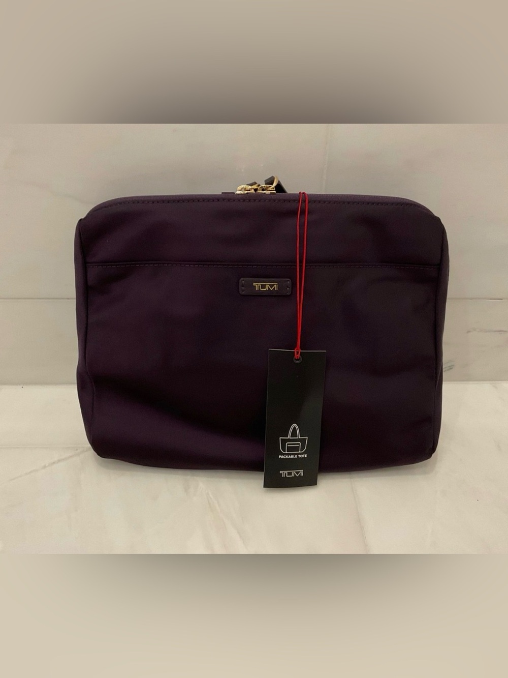 NEW TUMI Voyageur JUST IN CASE Packable 21.5” Tote Bag - BLACKBERRY PURPLE - Picture 3 of 4